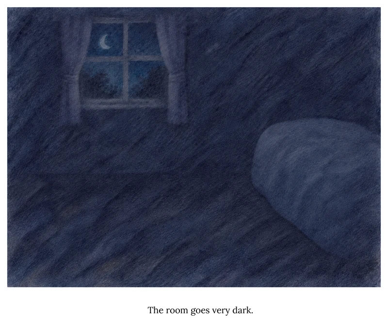 A page from Mitzy and the Trouble with Bedtime